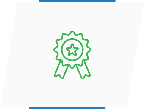 Group 4 A green ribbon with a star on it.